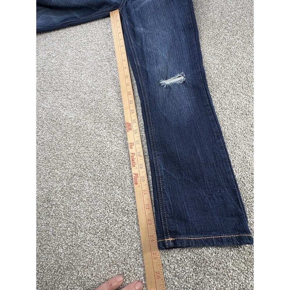 Aeropostale Bayla Skinny Capri Womens‎ 1/2 Dark Wash Distressed Stretch Denim - Picture 9 of 10